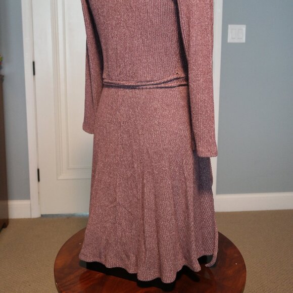 DON’T ASK WHY Mauve Pink Ribbed Wrap Dress Size OS - Picture 12 of 12